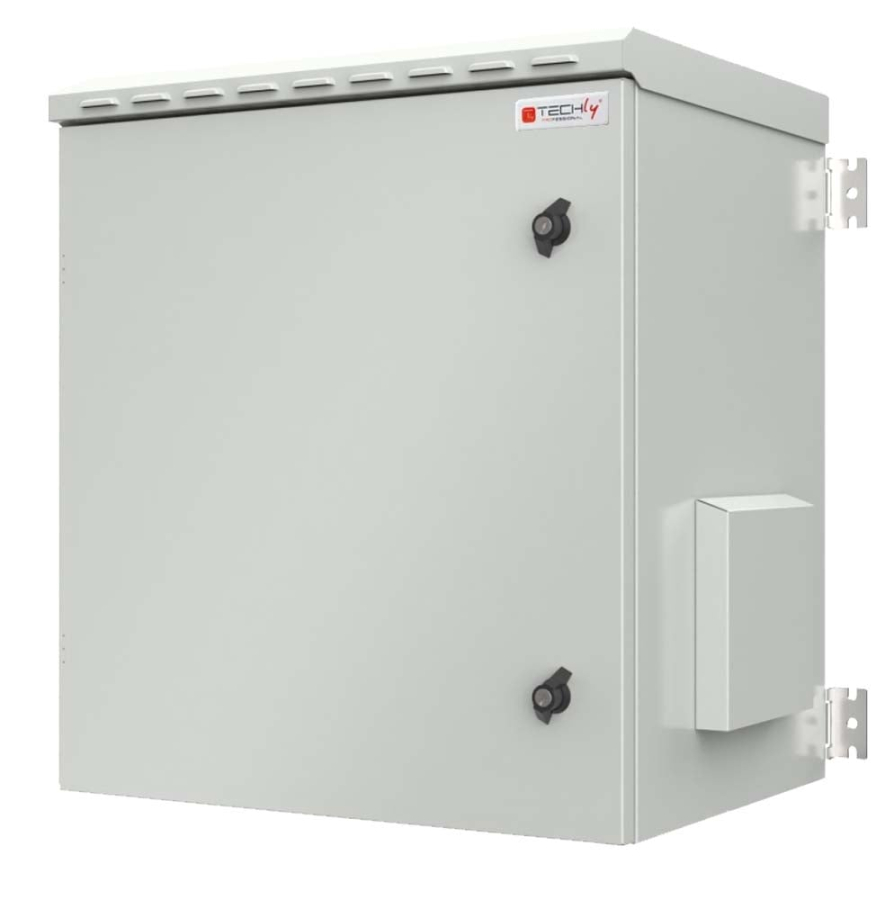 Armadio Rack 19'' a Parete 7U Grigio IP55 Porta Cieca prof. 450 mm